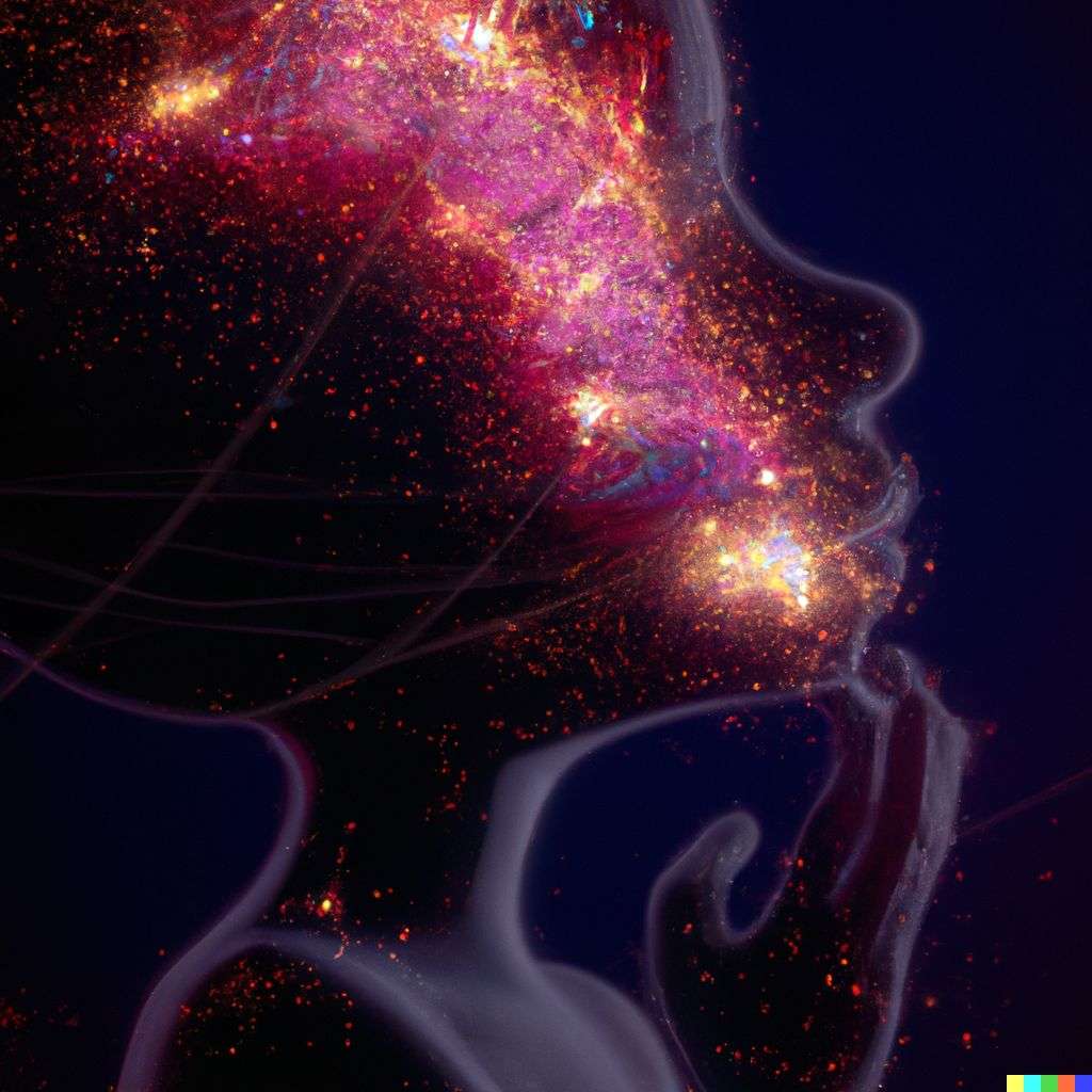 a representation of anxiety, digital art, glowing